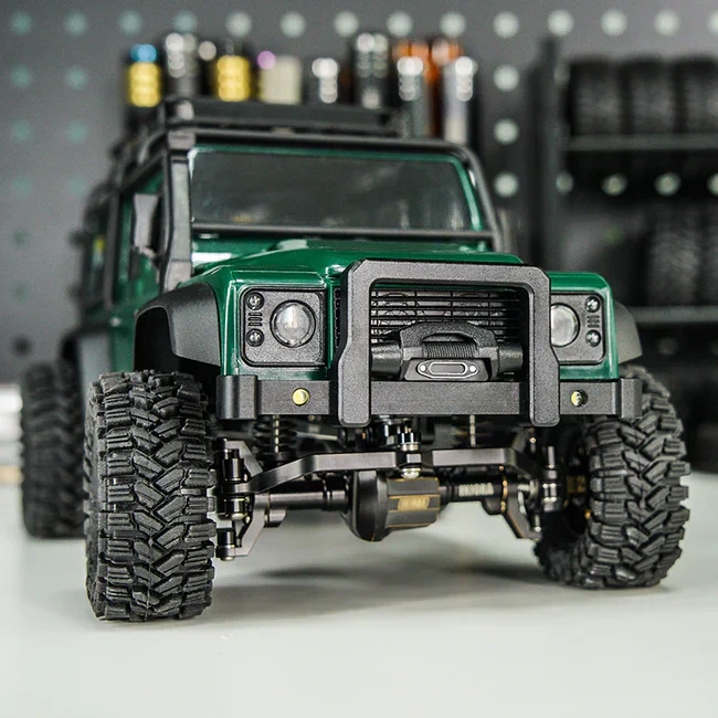 INJORA CNC Aluminum Classic Front Rear Bumper for 1/18 TRX4M Defender - Image 6