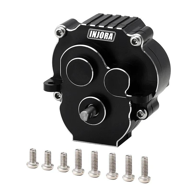 INJORA CNC Aluminum Complete Transmission For 1/18 TRX4M - BLACK