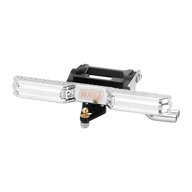 INJORA CNC Aluminum Front Rear Bumper With Dual Exhaust For 1/18 TRX4M High Trail F150 - Image 11