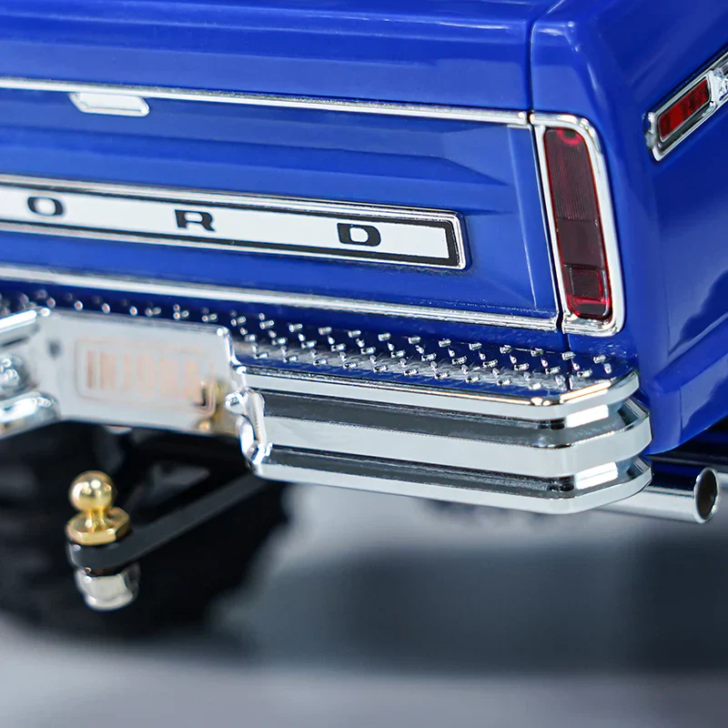 INJORA CNC Aluminum Front Rear Bumper With Dual Exhaust For 1/18 TRX4M High Trail F150 - Image 14