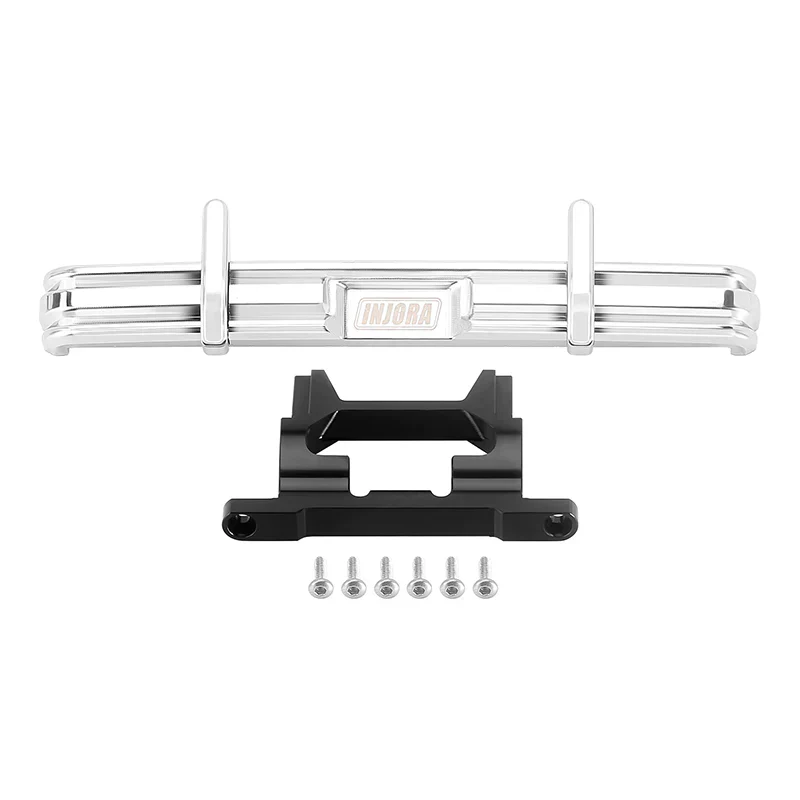 INJORA CNC Aluminum Front Rear Bumper With Dual Exhaust For 1/18 TRX4M High Trail F150 - Image 5
