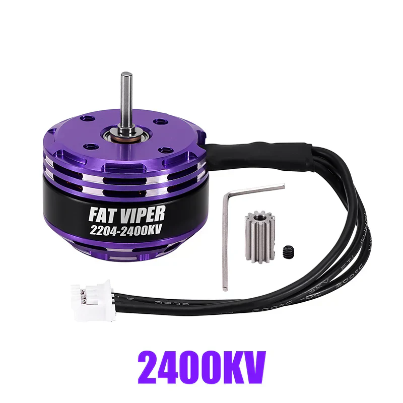 INJORA Fat Viper 2204 Brushless Outrunner 2400 KV Motor & Transmission For 1/18 TRX4M - Image 3
