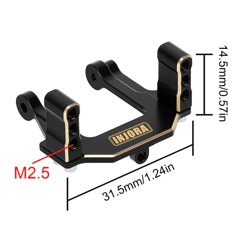 INJORA INJS11 Servo with Brass Servo Mount & Horn for 1/18 Redcat Ascent-18 - Image 6