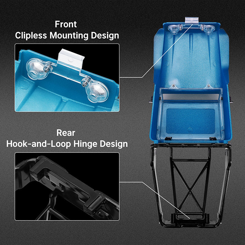 INJORA IR40 Half Truck Hard Plastic Body With Cage For 1/18 TRX4M Defender Bronco - BLUE - Image 4