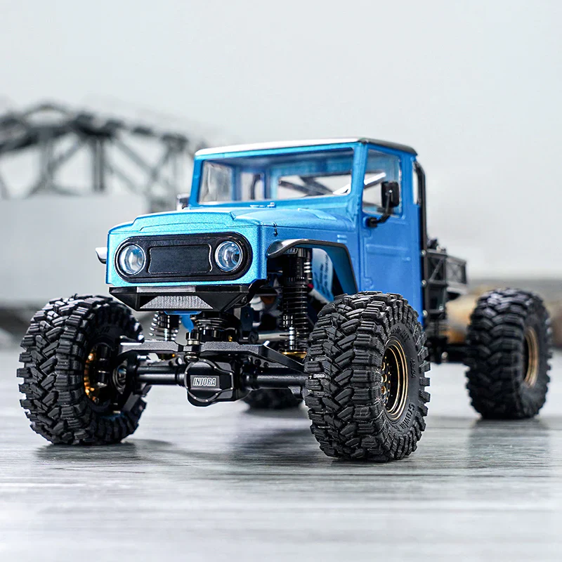 INJORA IR40 Half Truck Hard Plastic Body With Cage For 1/18 TRX4M Defender Bronco - BLUE - Image 8
