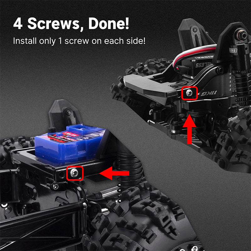 INJORA IR40 Half Truck Hard Plastic Body With Cage For 1/18 TRX4M Defender Bronco - GREY - Image 4
