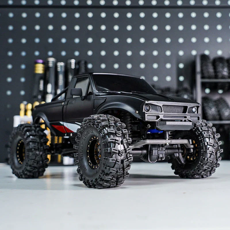 INJORA IR60 Pickup Hard Body with Bed Rack for 1/18 TRX4M Defender Bronco - BLACK - Image 8