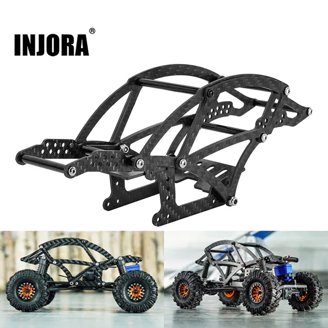 INJORA Kangaroo Carbon Fiber Chassis Frame Kit for 1/18 TRX4M