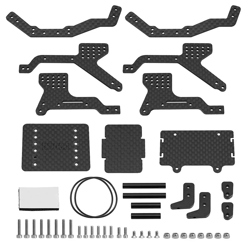 INJORA LCG Carbon Fiber Chassis Kit for 1/18 Redcat Ascent18 - Image 6