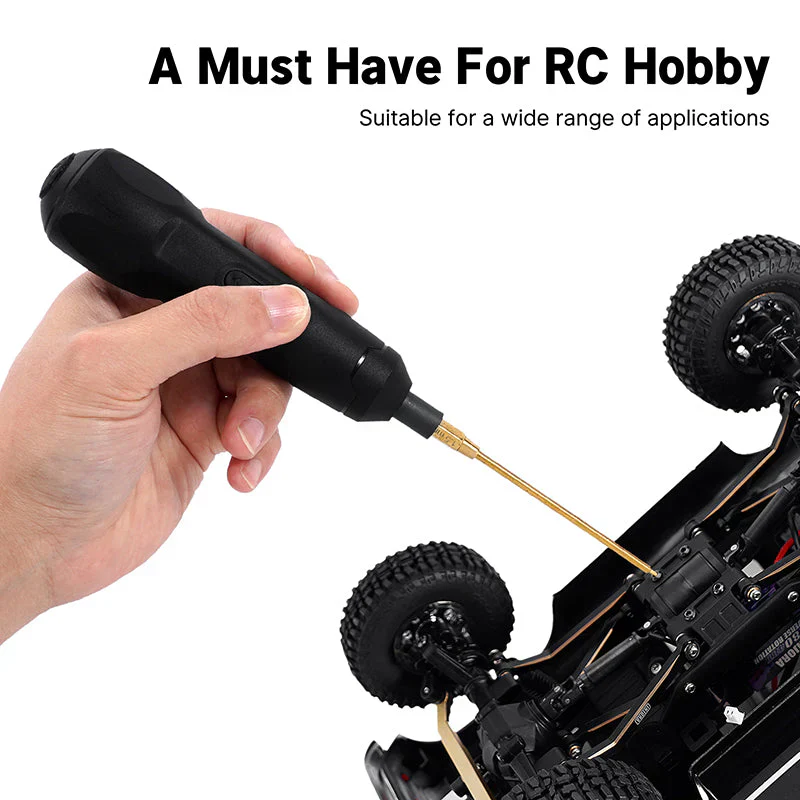 INJORA Mini Cordless Electric Screwdriver Set With 8 Bits For 1/18 1/24 RC Crawlers - Image 8