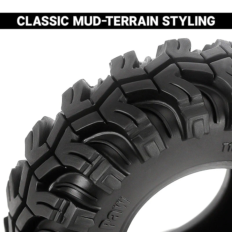 INJORA Mud Paw 1.0" M/T Tires (4) (52*19mm) - Image 4
