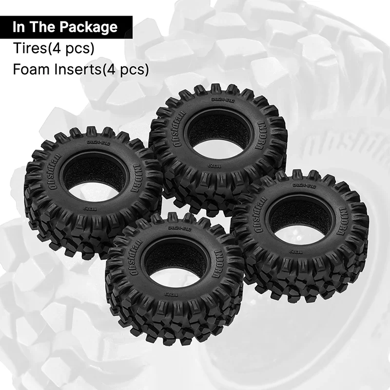 INJORA Obsidian 1.3" Rock Crawling Tires (4) (64*24mm) - Image 6