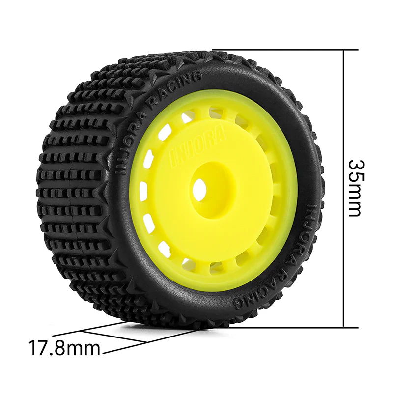 INJORA Pre-mounted Pin Buggy Tires & Wheels for 1/28 Losi Micro-T - Image 18