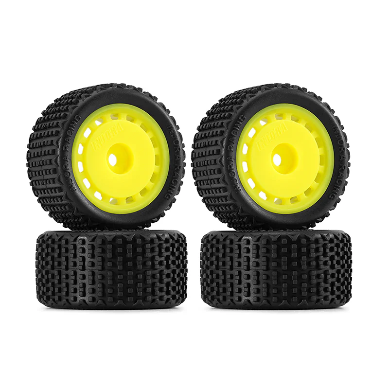 INJORA Pre-mounted Pin Buggy Tires & Wheels for 1/28 Losi Micro-T - Image 3
