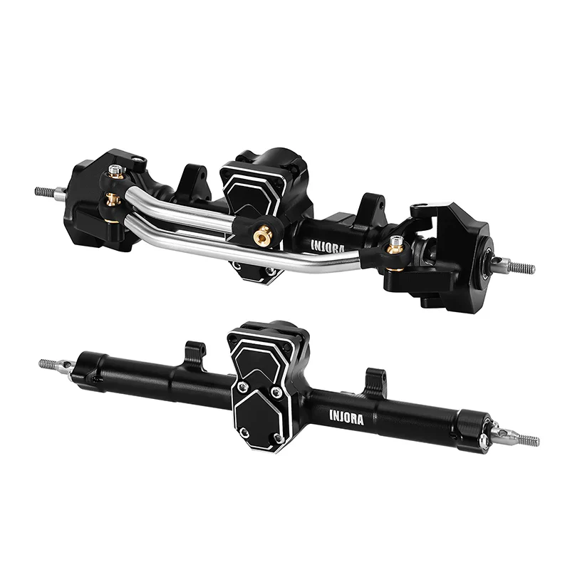 INJORA ProSteer Double Joint Aluminum Axle for 1/24 SCX24 - Front and Rear - Image 6