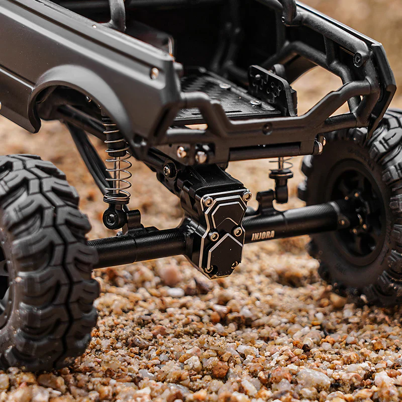 INJORA ProSteer Double Joint Aluminum Axle for 1/24 SCX24 - Front and Rear - Image 7