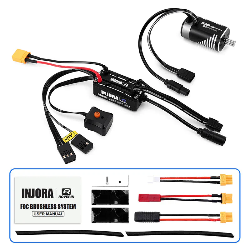 INJORA Roverin M30 G2 FOC Sensored Brushless ESC & Motor for 1/18 TRX4M Ascent1 - Image 11
