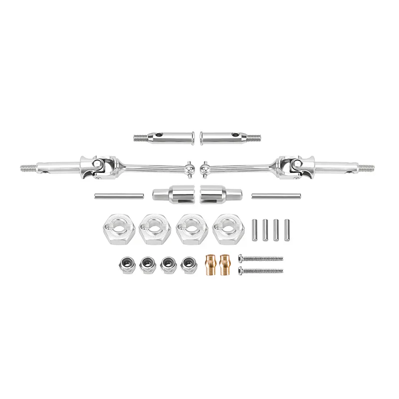 INJORA Stainless Steel CVD Drive Shaft, Axles, Wheel Hexes Set for Losi Micro-B Micro-T - Image 2