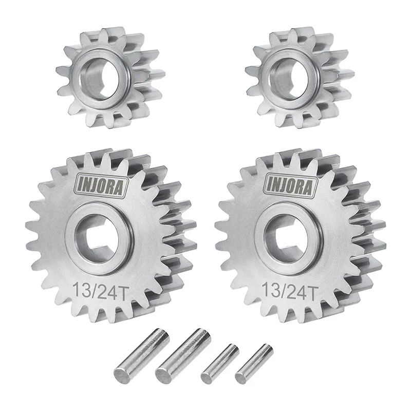 INJORA Stainless Steel Portal 13/24T Gears (Underdrive 11%) Set for 1/18 Redcat Ascent-18 - Image 2