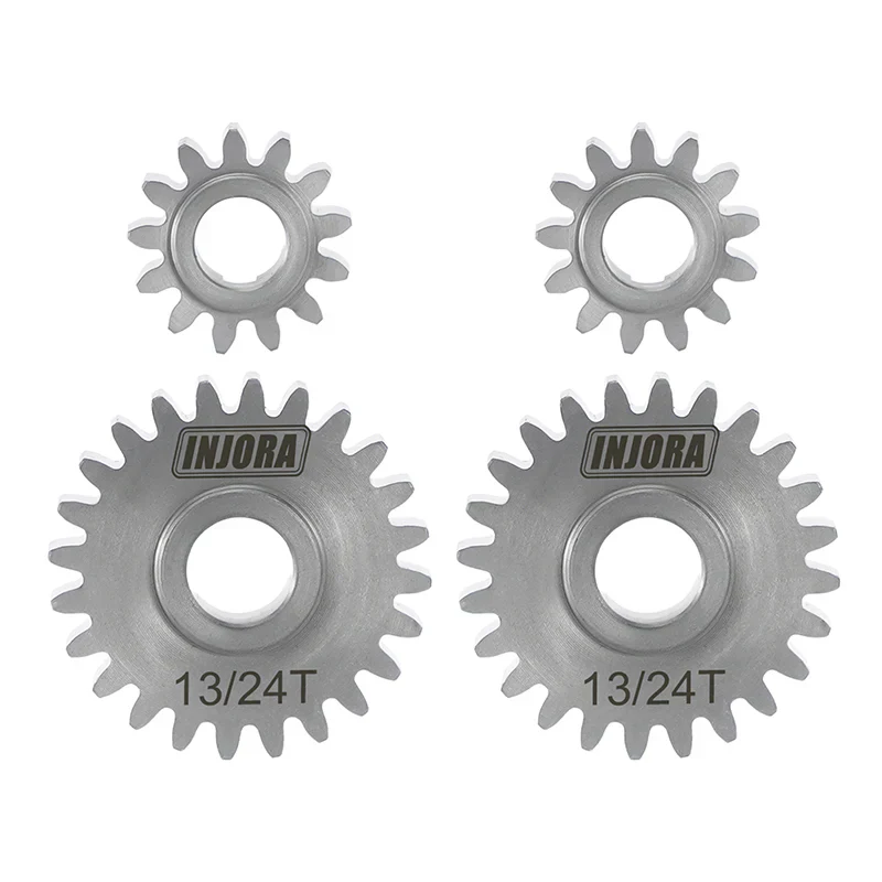 INJORA Stainless Steel Portal 13/24T Gears (Underdrive 11%) Set for 1/18 Redcat Ascent-18 - Image 3