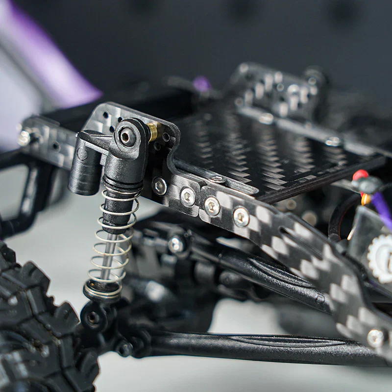 INJORA Universal LCG Carbon Fiber Chassis Frame Kit for 1/24 SCX24 - Image 11
