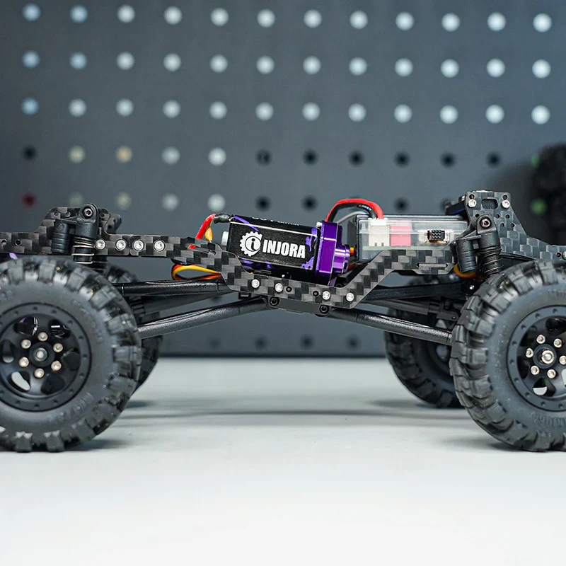 INJORA Universal LCG Carbon Fiber Chassis Frame Kit for 1/24 SCX24 - Image 13
