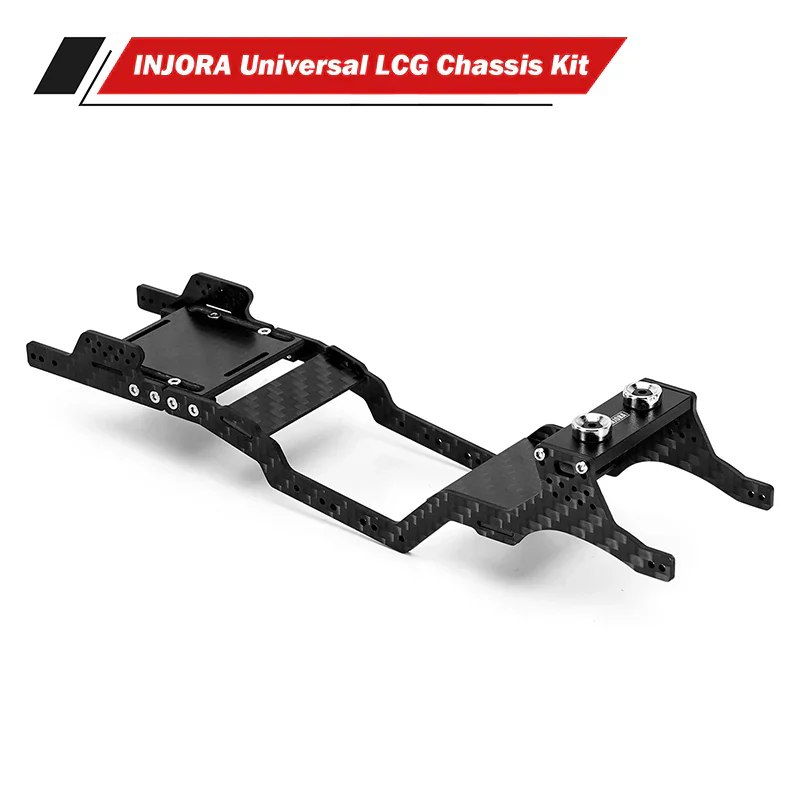 INJORA Universal LCG Carbon Fiber Chassis Frame Kit for 1/24 SCX24 - Image 2