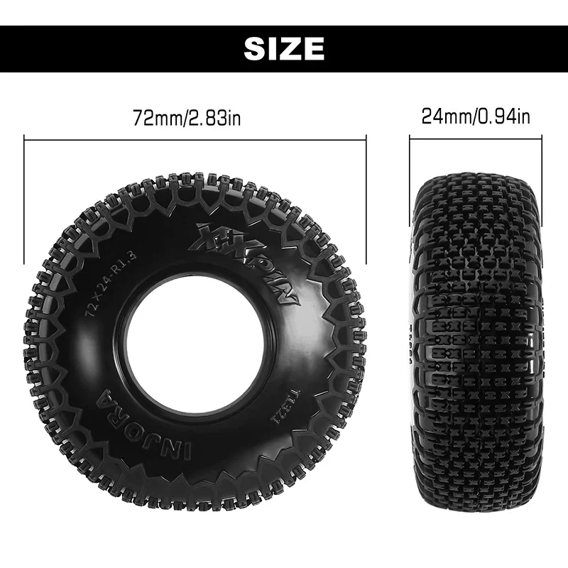 INJORA XHX Pin 1.3" Tires (4) (72*24mm) - Image 11