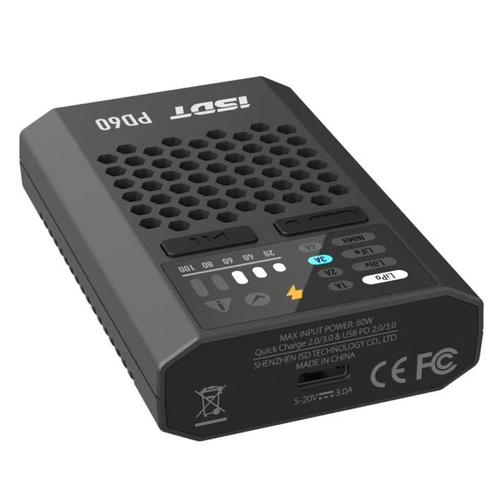 ISDT PD60 60W 6A Battery Balance Charger Type-C Input (XT60) - Image 4
