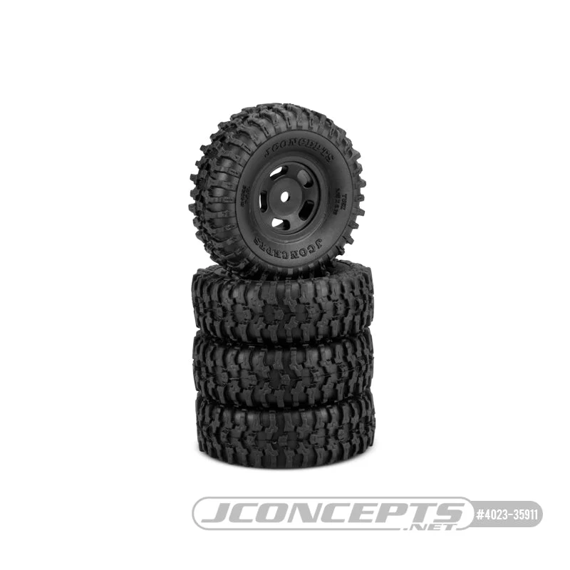 JConcepts Tusk - 24th Scale Pre-Mounts Wheels & Tires (Hazard Wheel) - Image 2