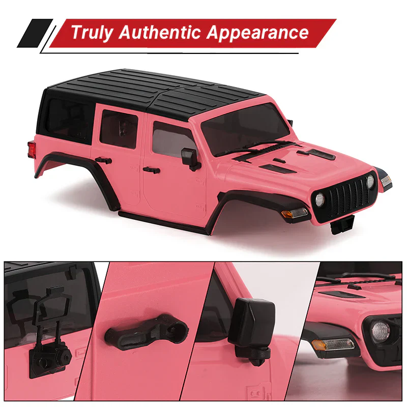 [Limited Edition] INJORA Pink Hard Top Body for 155mm 1/18 TRX4M Bronco Defender - Image 5