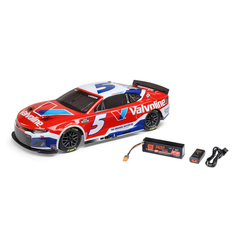 Losi 1/12 NASCAR RC Racecar Kyle Larson No. 5 Valvoline 2025 Chevrolet Camaro ZL1 2S AWD RTR Brushed On-Road (Battery & Charger Included) - Image 2