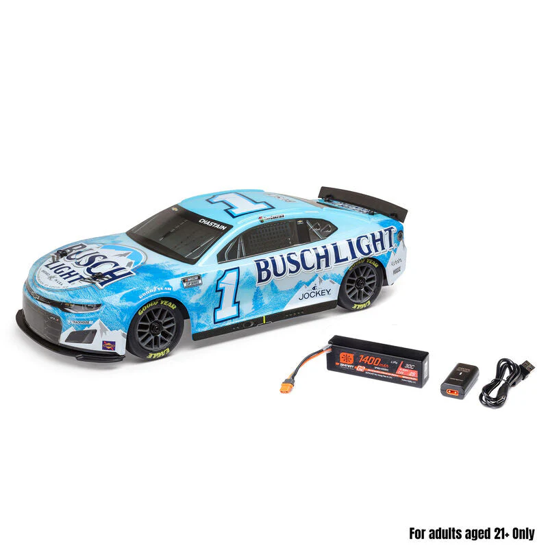 Losi 1/12 NASCAR RC Racecar Ross Chastain No. 1 Busch Light 2025 Chevrolet Camaro ZL1 2S AWD RTR Brushed On-Road (Battery & Charger Included) - Image 2