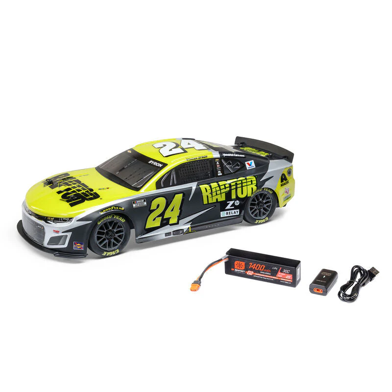 Losi 1/12 NASCAR RC Racecar William Byron No. 24 Raptor 2025 Chevrolet Camaro ZL1 2S AWD RTR Brushed On-Road (Battery & Charger Included) - Image 3
