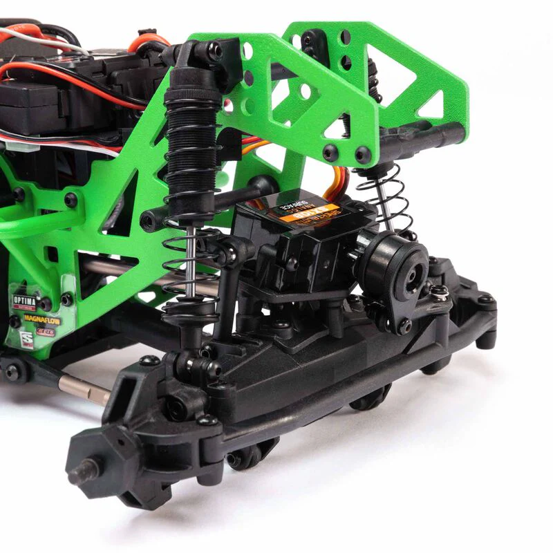 Losi 1/18 Mini LMT 4X4 Brushed Monster Truck RTR  Grave Digger - GREEN - Image 10