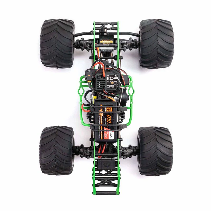 Losi 1/18 Mini LMT 4X4 Brushed Monster Truck RTR  Grave Digger - GREEN - Image 12