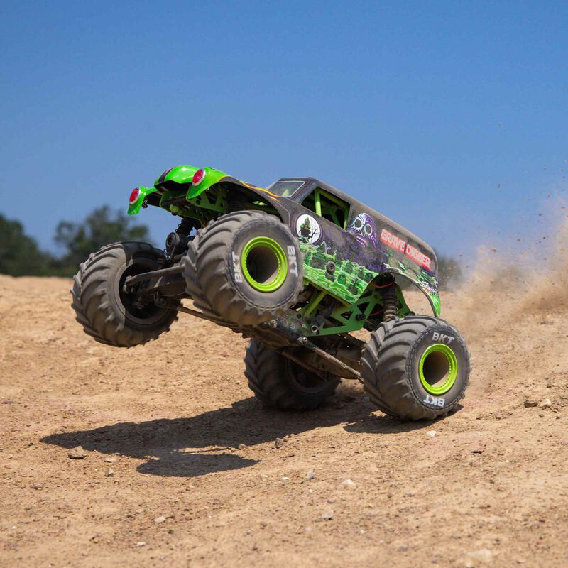 Losi 1/18 Mini LMT 4X4 Brushed Monster Truck RTR  Grave Digger - GREEN - Image 4