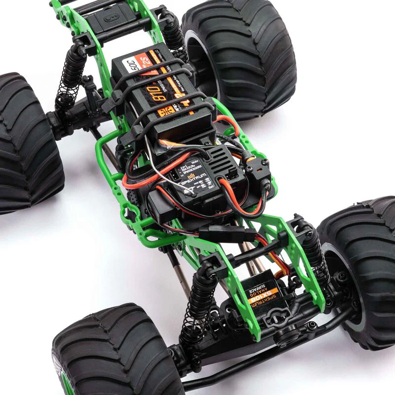 Losi 1/18 Mini LMT 4X4 Brushed Monster Truck RTR  Grave Digger - GREEN - Image 8