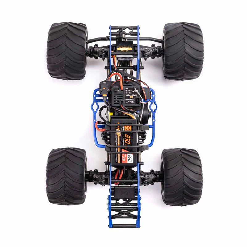 Losi 1/18 Mini LMT 4X4 Brushed Monster Truck RTR Son-Uva Digger - BLUE - Image 12
