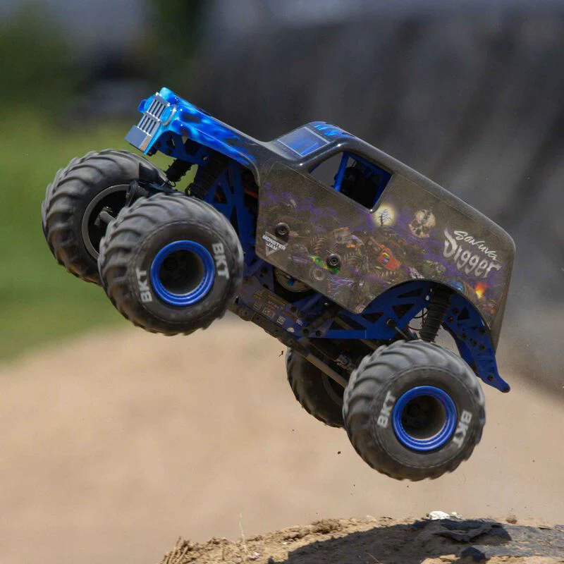 Losi 1/18 Mini LMT 4X4 Brushed Monster Truck RTR Son-Uva Digger - BLUE - Image 3