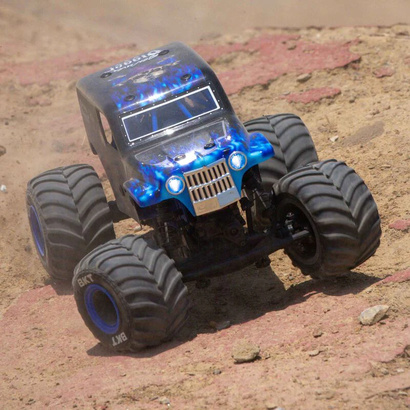 Losi 1/18 Mini LMT 4X4 Brushed Monster Truck RTR Son-Uva Digger - BLUE - Image 7