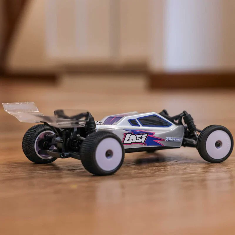 Losi 1/24 Micro-B 2WD Buggy RTR (Silver) With Nexx Racing Adjustable Turnbuckle Set, Caster Blocks, Spindles Micro-B & Rear Hub - Big Savings $22.53 Off - Image 6