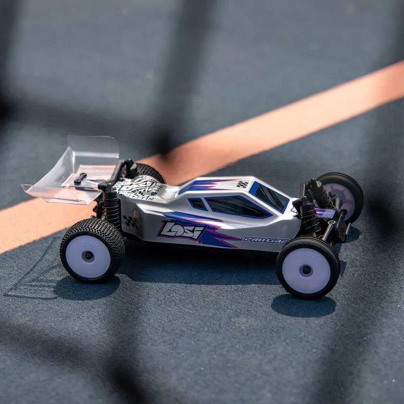 Losi 1/24 Micro-B 2WD Buggy RTR (Silver) With Nexx Racing Adjustable Turnbuckle Set, Caster Blocks, Spindles Micro-B & Rear Hub - Big Savings $22.53 Off - Image 9
