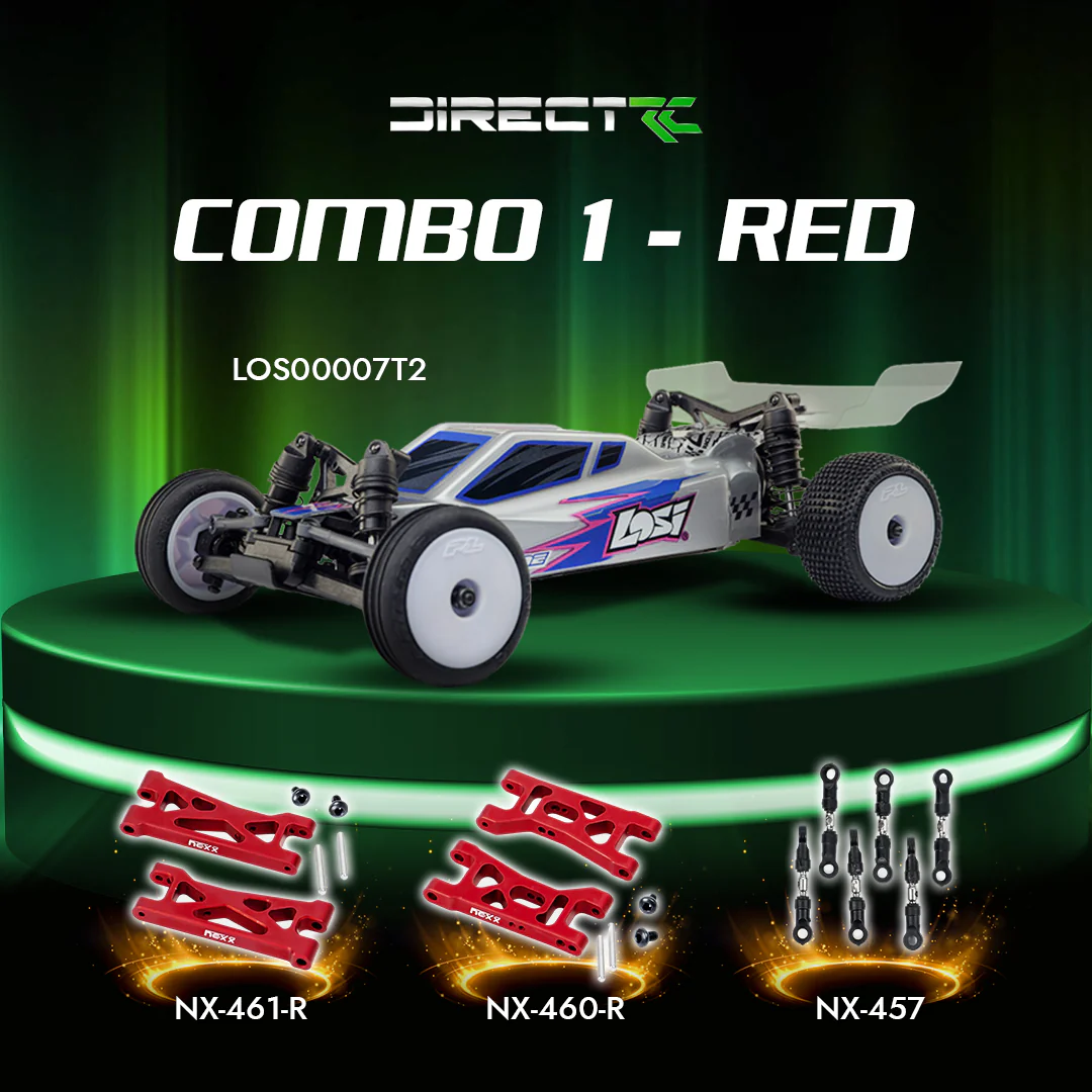Losi 1/24 Micro-B 2WD Buggy RTR (Silver) With Nexx Racing Adjustable Turnbuckle Set, Front & Rear Suspension Arms - Big Savings $19.56 Off