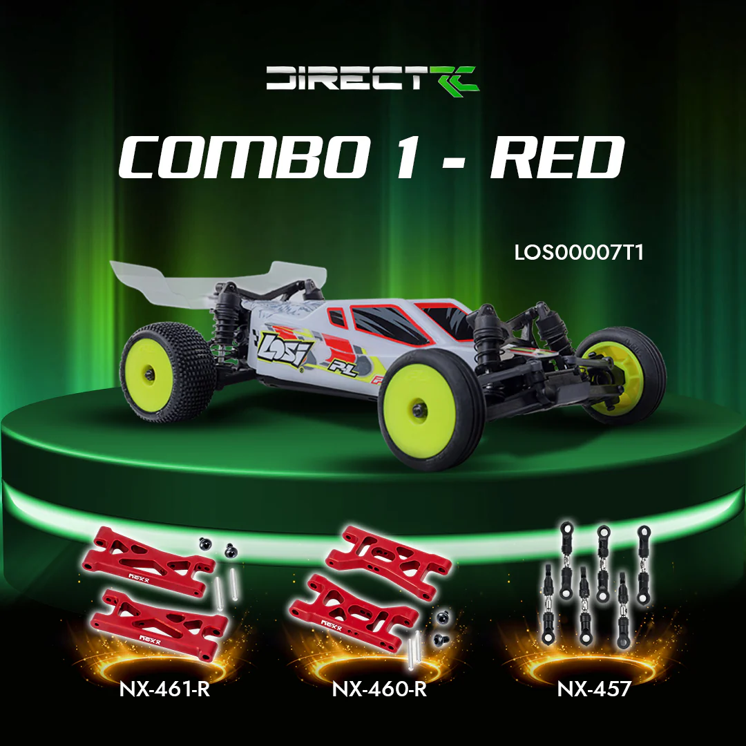 Losi 1/24 Micro-B 2WD Buggy RTR (White) With Nexx Racing Adjustable Turnbuckle, Front & Rear Suspension Arms - Big Savings $19.99 Off