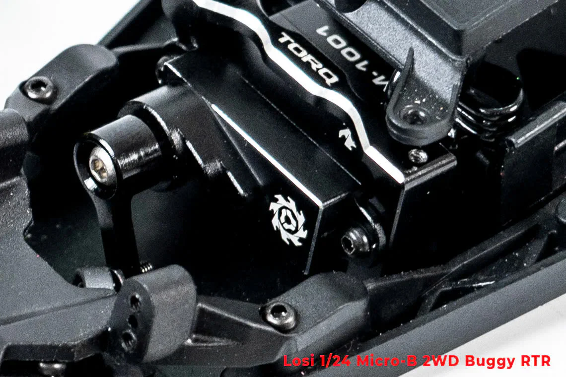 Losi 1/24 Micro-B 2WD Buggy RTR (White) With TORQ Coreless Titanium Gear 7g Micro Servo, aluminum servo horn & Servo Mount - Big Savings $11.93 Off - Image 18