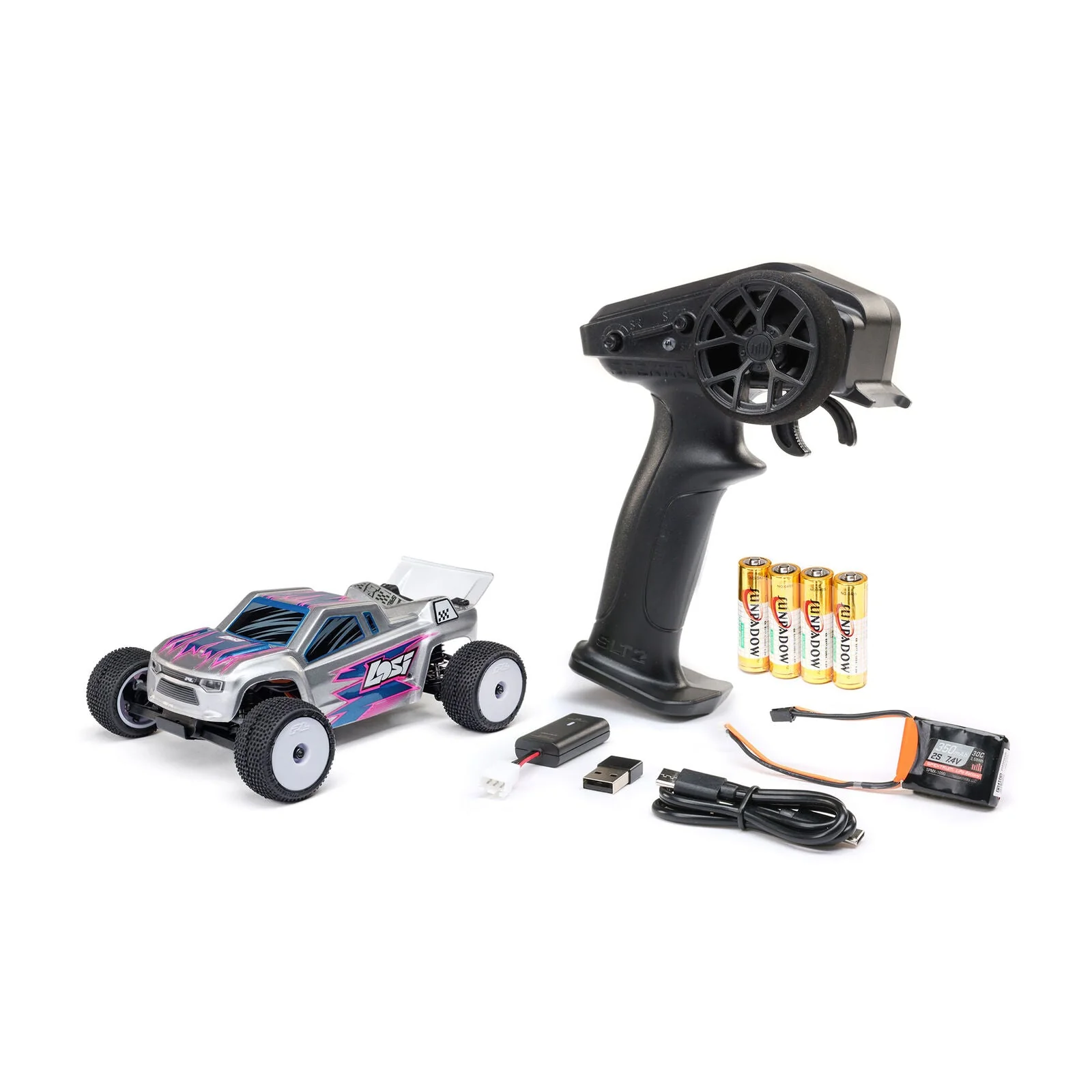 Losi 1/28 Micro-T 2S 2WD RTR Stadium Truck (Battery & Charger Included) - Silver - Image 7