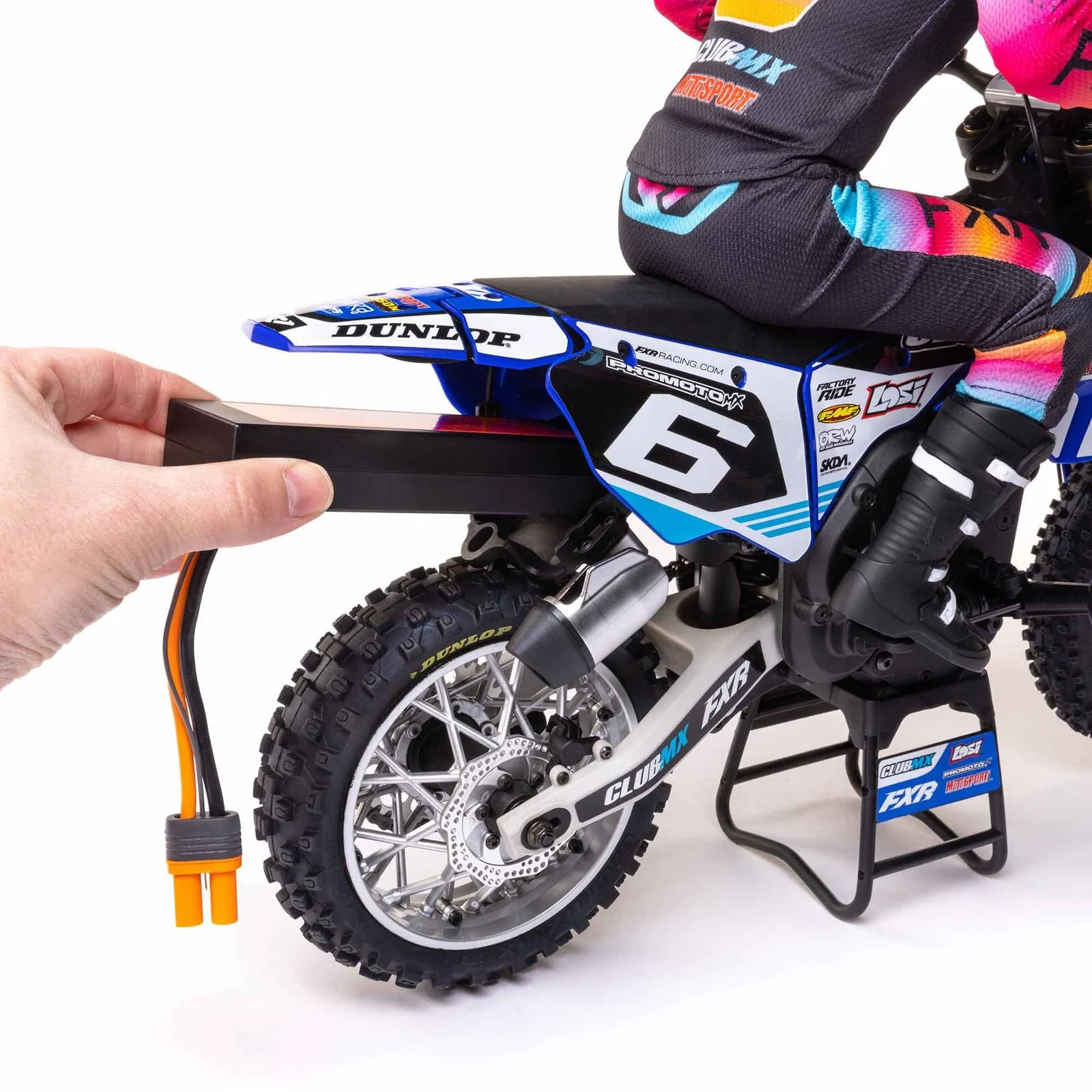 Losi 1/4 Promoto-MX Motorcycle RTR, Club MX - BLUE - Image 11