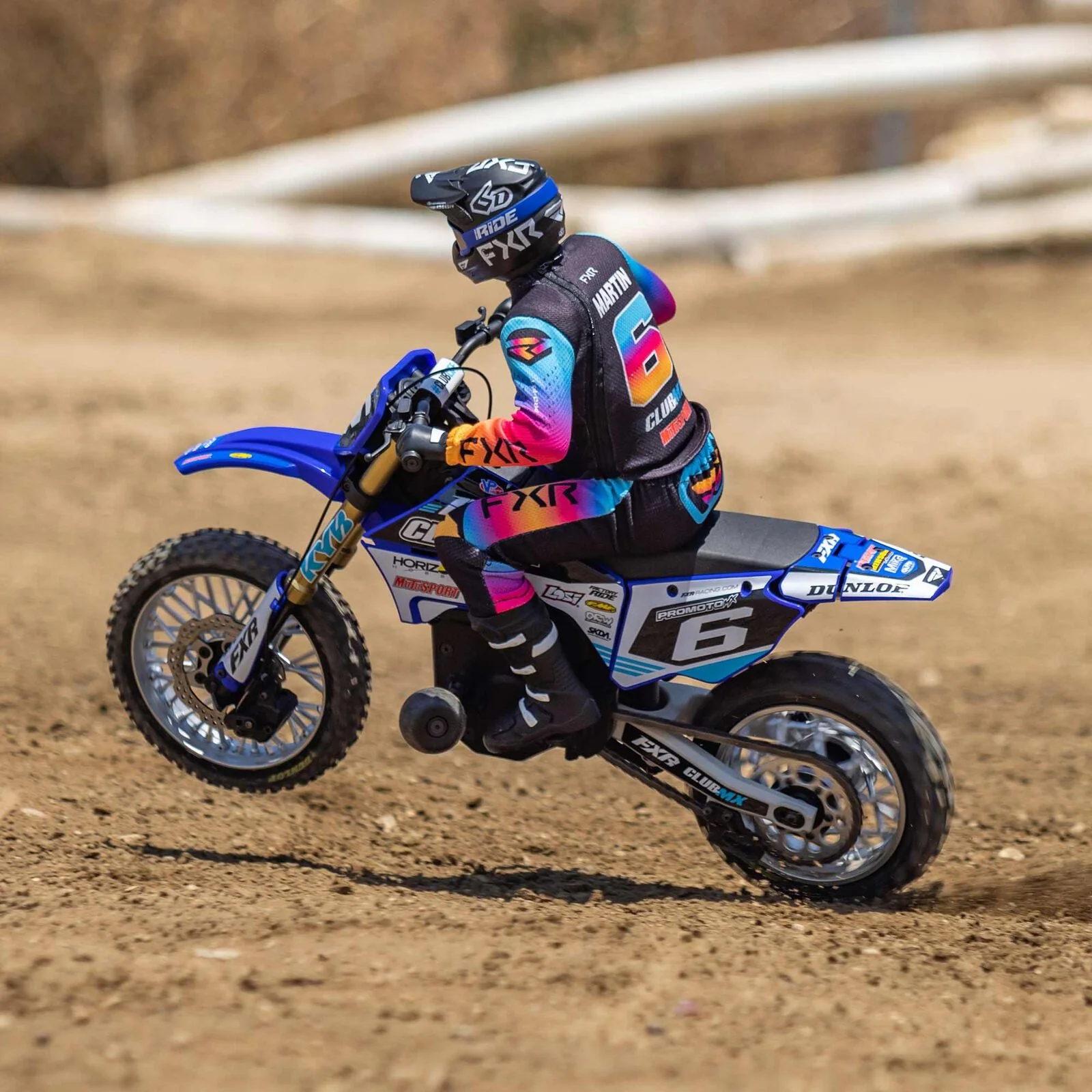 Losi 1/4 Promoto-MX Motorcycle RTR, Club MX - BLUE - Image 24