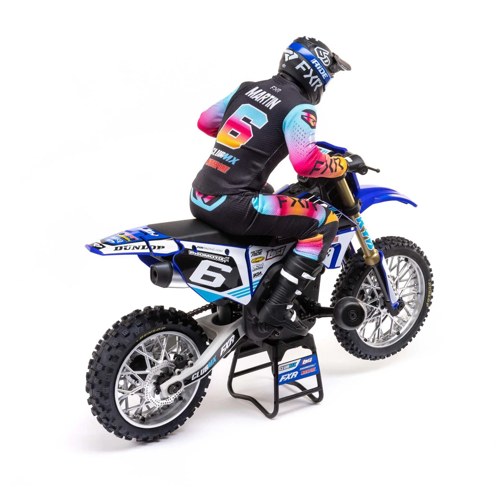 Losi 1/4 Promoto-MX Motorcycle RTR, Club MX - BLUE - Image 7